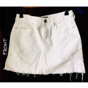 White Denim Mini-Skirt🤍